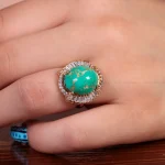 انگشتر فیروزه شجری زنانه کد 14836