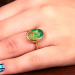 انگشتر فیروزه شجری زنانه کد 14840