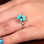 انگشتر فیروزه شجری زنانه کد 14841