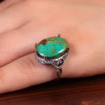 انگشتر فیروزه شجری زنانه کد 14844
