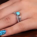 انگشتر فیروزه شجری زنانه کد 14846