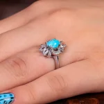 انگشتر فیروزه شجری زنانه کد 14848