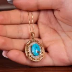 گردنبند فیروزه زنانه کد 14851