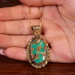 گردنبند فیروزه زنانه کد 14853