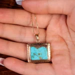 گردنبند فیروزه زنانه کد 14858