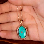گردنبند فیروزه زنانه کد 14868