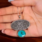 گردنبند فیروزه شجری زنانه کد 14883