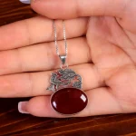 گردنبند عقیق زنانه کد 14887