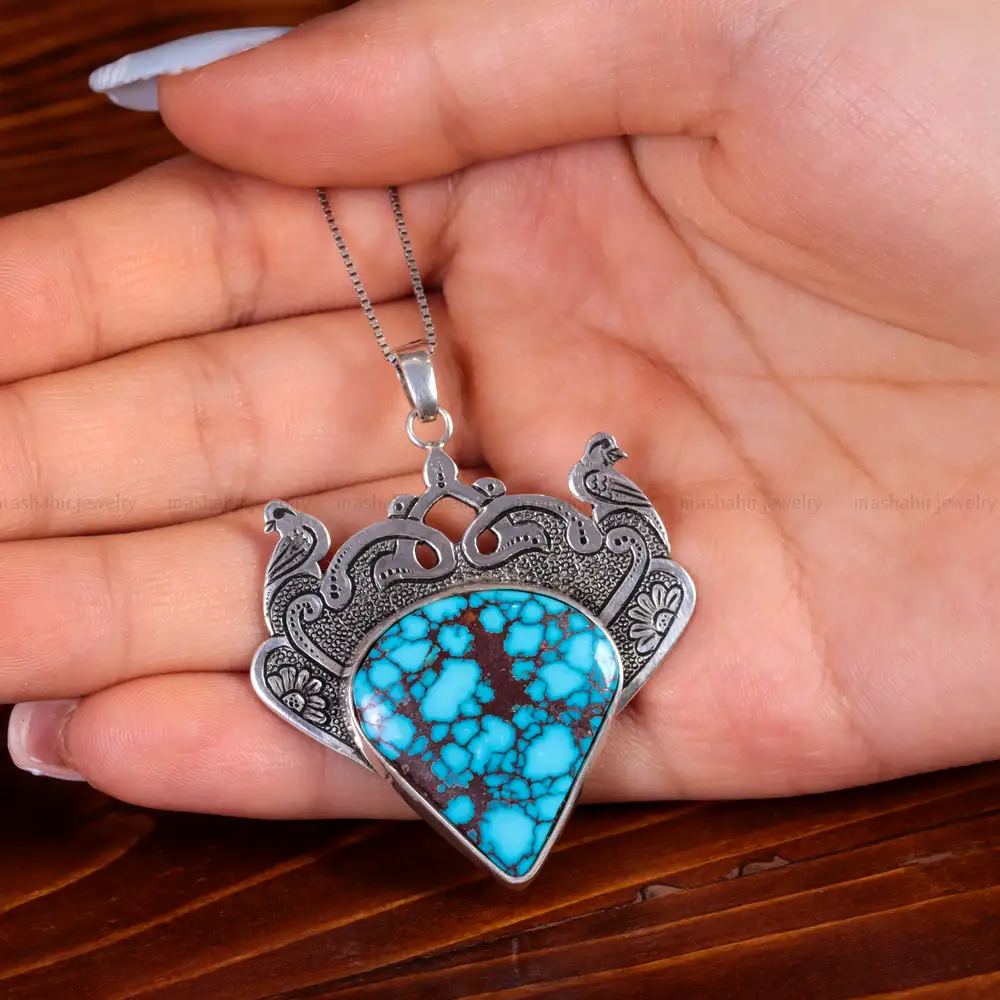 گردنبند فیروزه شجری زنانه کد 14894