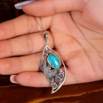 گردنبند فیروزه شجری زنانه کد 14901