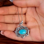 گردنبند فیروزه شجری زنانه کد 14906