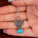 گردنبند فیروزه شجری زنانه کد 14913