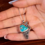 گردنبند فیروزه شجری زنانه کد 14914