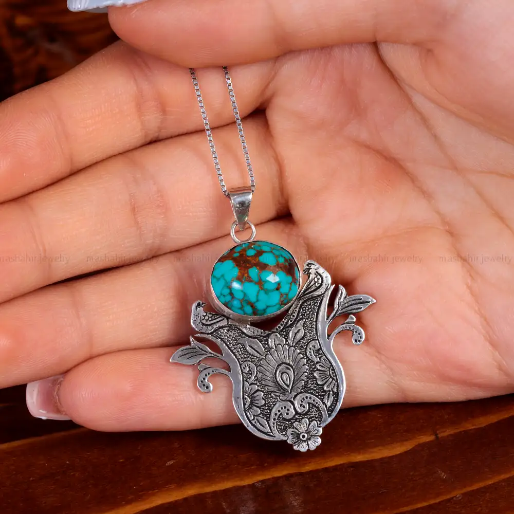 گردنبند فیروزه شجری زنانه کد 14916