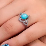 انگشتر فیروزه شجری زنانه کد 14928