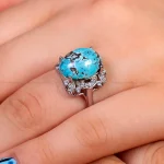 انگشتر فیروزه شجری زنانه کد 14935