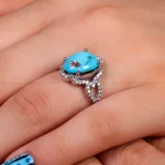 انگشتر فیروزه شجری زنانه کد 14937