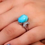 انگشتر فیروزه شجری زنانه کد 14938