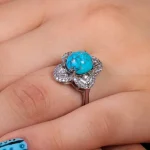 انگشتر فیروزه شجری زنانه کد 14940