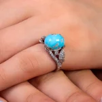 انگشتر فیروزه شجری زنانه کد 14944
