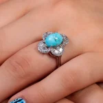 انگشتر فیروزه شجری زنانه کد 14946
