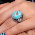 انگشتر فیروزه شجری زنانه کد 14947