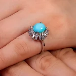 انگشتر فیروزه شجری زنانه کد 14949