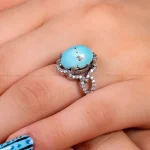انگشتر فیروزه شجری زنانه کد 14950