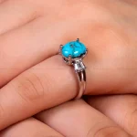 انگشتر فیروزه شجری زنانه کد 14951