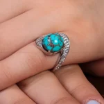 انگشتر فیروزه شجری زنانه کد 14952