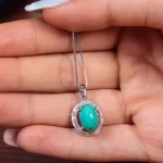 گردنبند فیروزه زنانه کد 14962