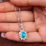 گردنبند فیروزه زنانه کد 14965