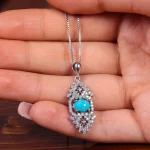 گردنبند فیروزه زنانه کد 14968