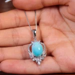 گردنبند فیروزه زنانه کد 14971