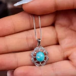 گردنبند فیروزه زنانه کد 14981