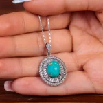 گردنبند فیروزه زنانه کد 14990