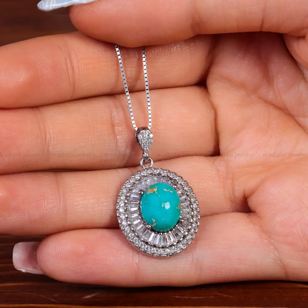 گردنبند فیروزه زنانه کد 14990