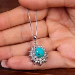گردنبند فیروزه زنانه کد 14991