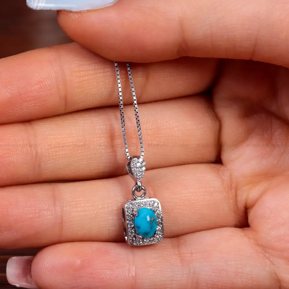 گردنبند فیروزه زنانه کد 14992