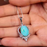 گردنبند فیروزه زنانه کد 14993