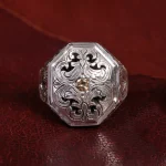 انگشتر موزانايت مردانه کد 15017