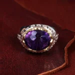 انگشتر آمیتیست مردانه کد 15023