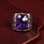 انگشتر آمیتیست مردانه کد 15025