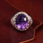 انگشتر آمیتیست مردانه کد 15027