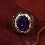 انگشتر آمیتیست مردانه کد 15031