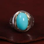 انگشتر فیروزه عجمی مردانه کد 15033