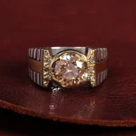 انگشتر موزانایت مردانه کد 15035