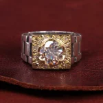 انگشتر موزانایت مردانه کد 15041