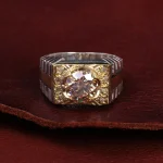 انگشتر موزانایت مردانه کد 15044