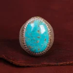 انگشتر فیروزه شجری مردانه کد 15052